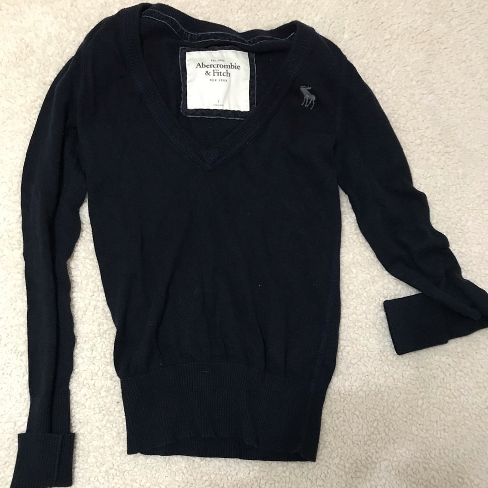 Abercrombie&Fitch   V-neck pointelle sweater